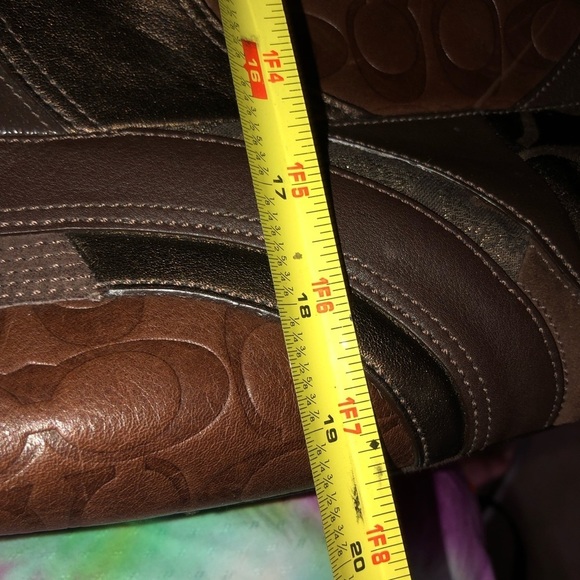 Coach large Brown mixed media leather & suede tote patchwork look - Picture 12 of 15